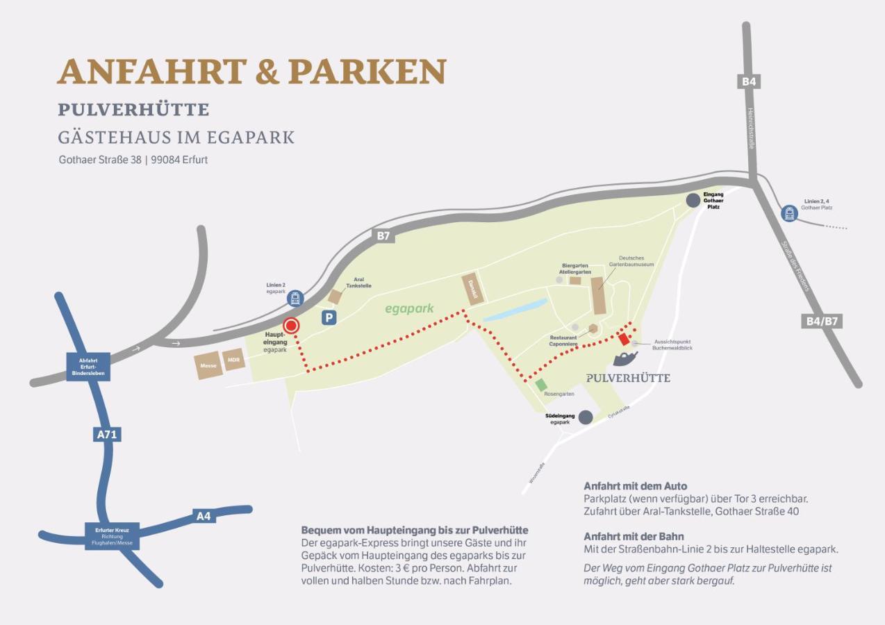 Pulverhuette Gaestehaus Im Egapark - Ein Projekt Der Lebenshilfe Erfurt Service Ggmbh Esterno foto